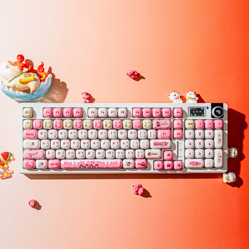 AULA S98 PRO Mechanical Keyboard MOG Keycaps, Smart Display, Hot-Swappable, Tri-Mode Wireless RGB Ga