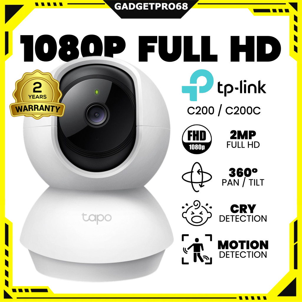 SIRIMTP-Link Tapo WiFi กล้องวงจรปิด IP Home Security Camera 360° Night Vision 2 Way Audio 1080P FHD 