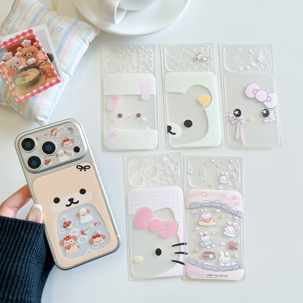ฟิล์มด้านหลังด้านการ์ตูนน่ารักสําหรับ iPhone 16 Pro 16 Pro Max 17 Pro 17 Pro Max กันน้ําป้องกันรอยขีดข่วน ราคา ถูกที่สุด ดีลบีเคเค