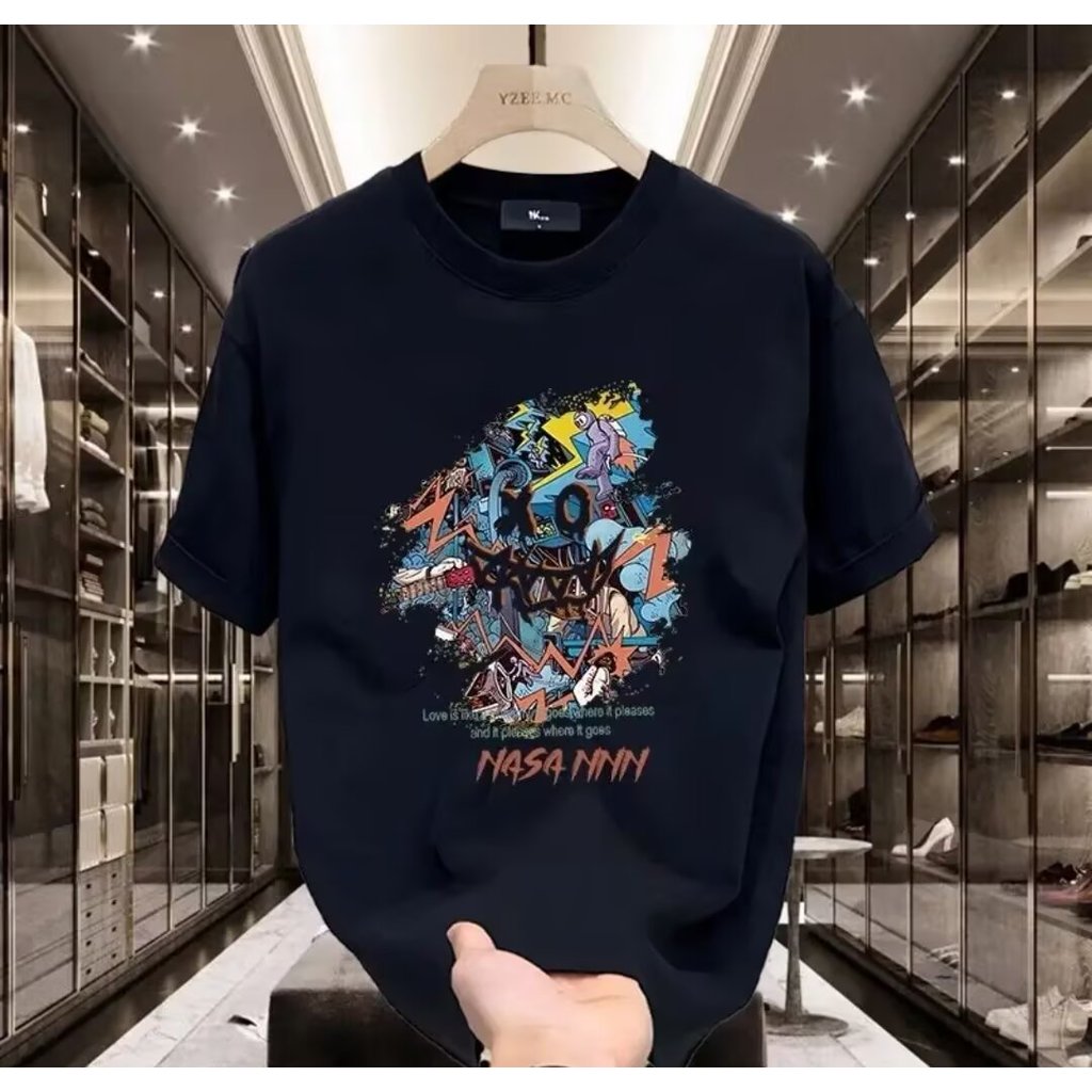Cod พิมพ์ผู้ชายเสื้อยืดเสื้อลําลองสไตล์ใหม่ 2025 สไตล์ cod2026 ฤดูร้อนรอบคอ t อินเทรนด์แขนสั้นสไตล์ฮ