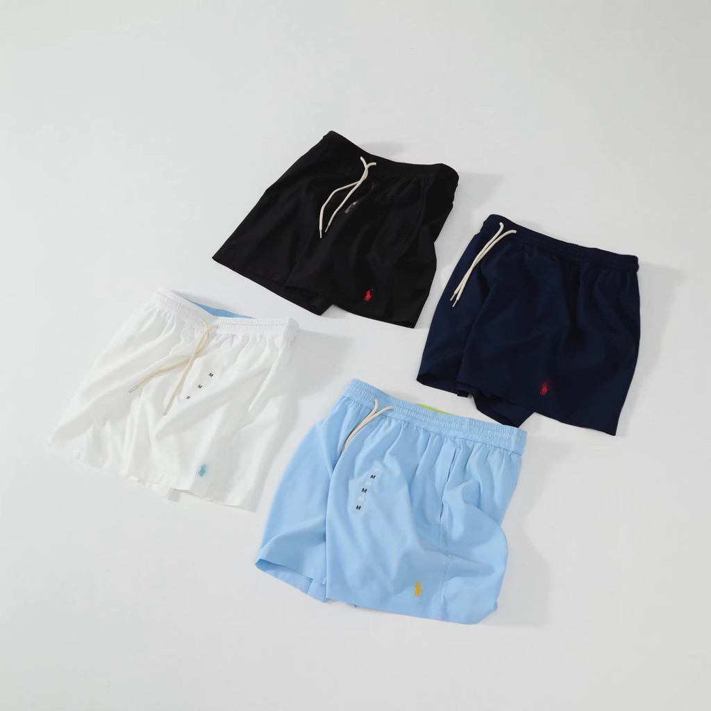 3NVA R-L Summer women's casual embroidered pony shorts, loose quick-dry beach shorts for men and wom
