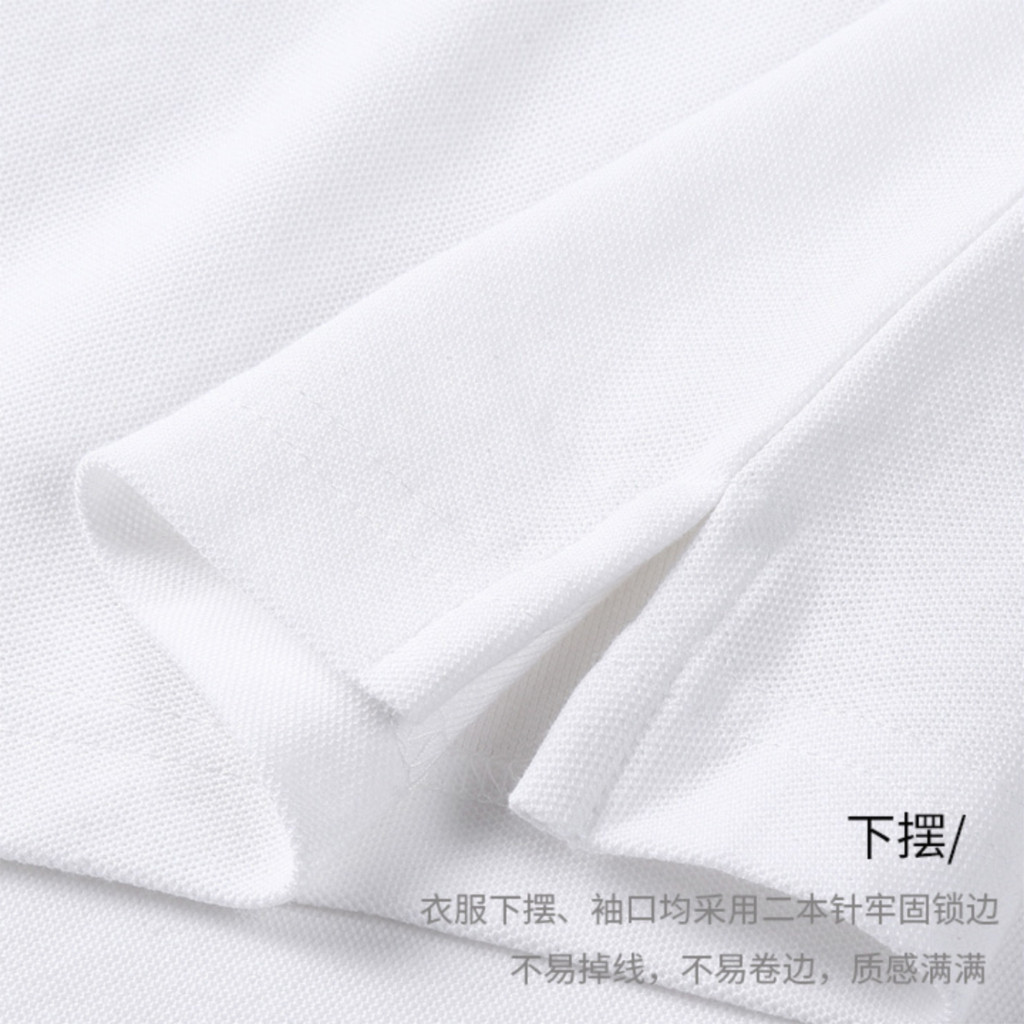 เล่นเสื้อโปโลผู้ชายหัวใจเย็บปักถักร้อยผ้าฝ้ายระบายอากาศผ้า รูปที่ 7