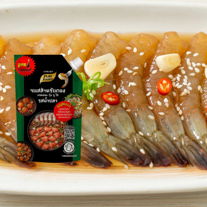 ยกลัง ดอง ดองน้ำปลา ซอสสำหรับดอง แซลมอน 10ถุง 5ถุง กุ้ง ปู ไข่ (รสน้ำปลา) 800 กรัม ตราเพียวฟู้ดส์ thumbnail 5