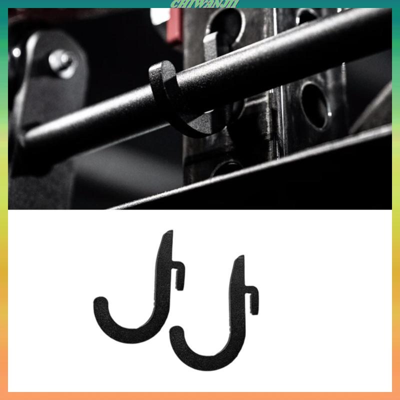 [เท่าไหร่1] Squat Rack Hook Power Cage J Hooks Metal Barbell Holder Attachment Home Strength Trainin
