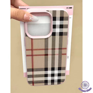 เคสผิวหนัง ลวดลายสก็อต แมท เรียบหรู สไตล์คลาสสิก สำหรับ IPhone 13 17 Air 15 11 16 12 14 Pro Max XR X XS 7 16 8 Plus