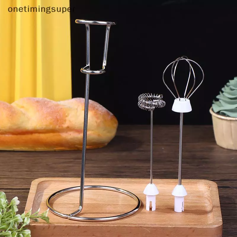 Onetimingsuper ขาตั้งตีฟองนมพร้อมหัว Frother & หัวตีไข่, ที่วางเครื่องปั่นกาแฟ OTP