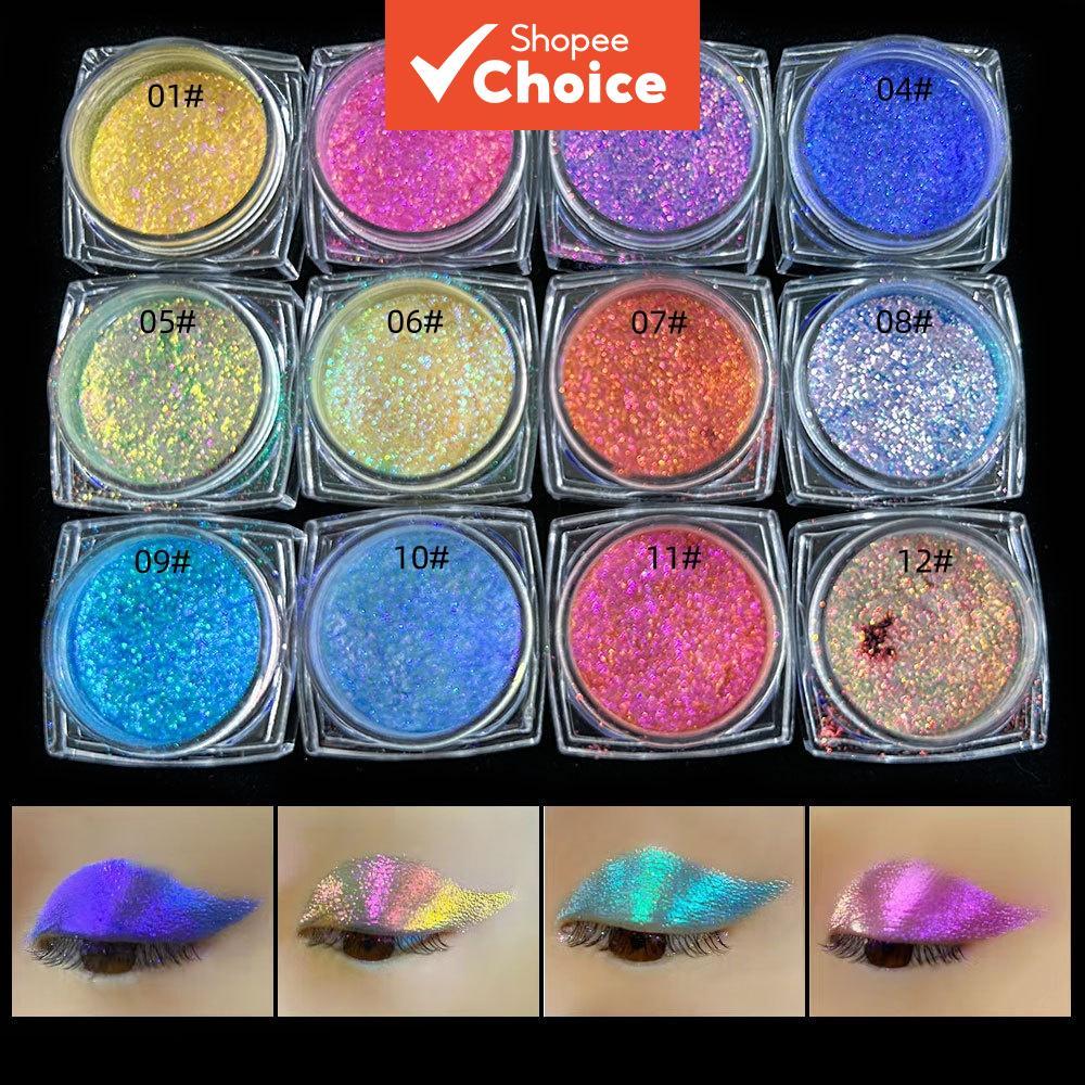 ผงอายแชโดว์คาเมเลียนบริสุทธิ์สูง, พิกเมนต์บรอเคดสีออโรร่าเหลือบรุ้ง, ใช้สําหรับแต่งตาศิลปะและอายแชโดว์แบบ DIY