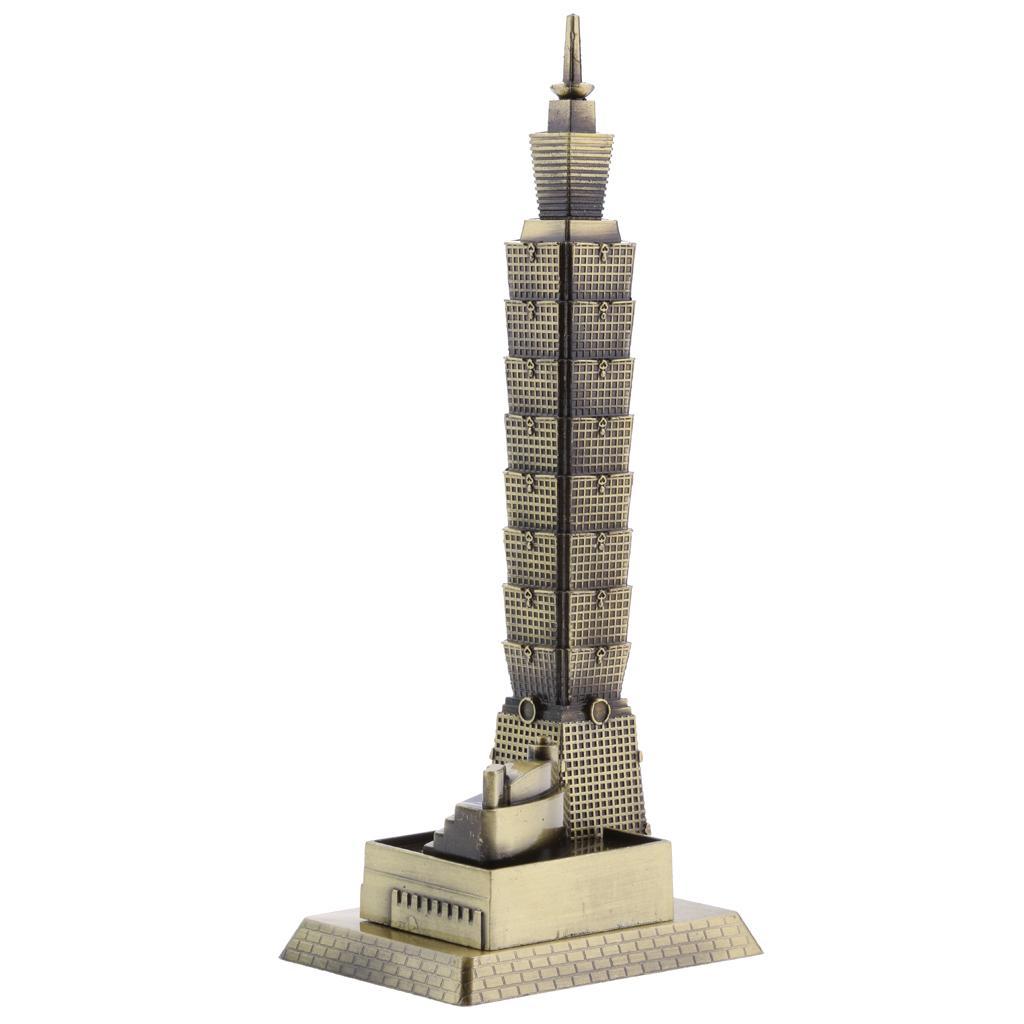[Lszcx6l] Vintage Taipei 101 Tower Building Architecture Model Of Desktop Ornament Travel ของที่ระลึ
