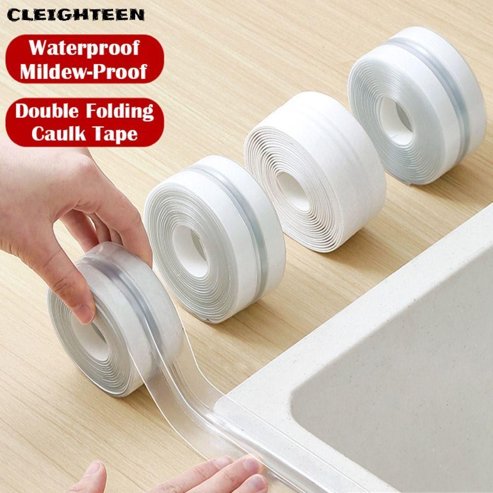 เทปกาว CLEIGHTEEN, เคาน์เตอร์ Self กาวห้องครัว Sealant Strip, Professional ห้องน้ําที่มีสีสัน Double