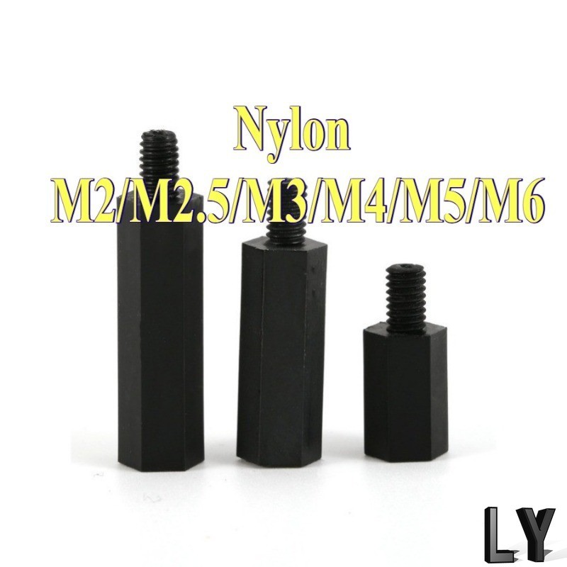 คอลัมน์ไนลอนหกเหลี่ยมหัวเดียว, คอลัมน์แยก, คอลัมน์รองรับ, คอลัมน์สเปเซอร์, สกรูแกนพลาสติก M2/M2.5/M3