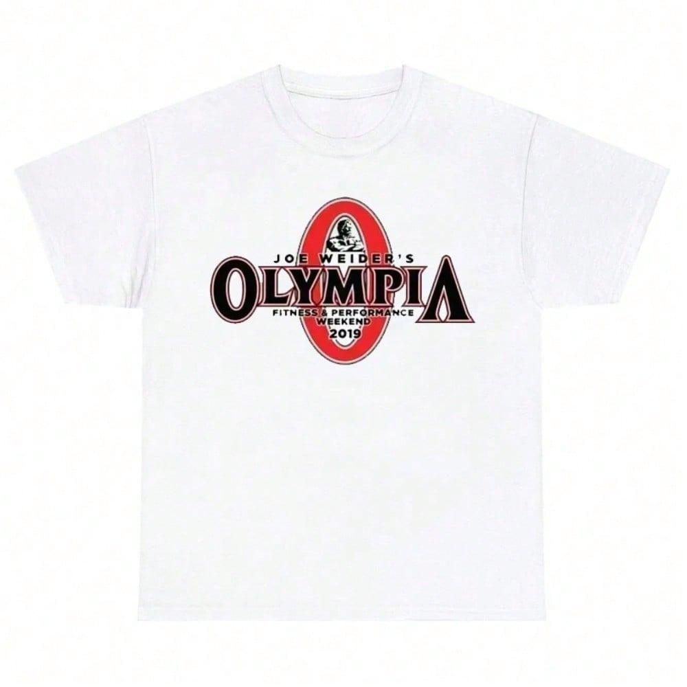 OLYMPIA  Men's Printed Pure Cotton Harajuku Casual T-shirt Men's Hip Hop Street Sports Fitness Comfo