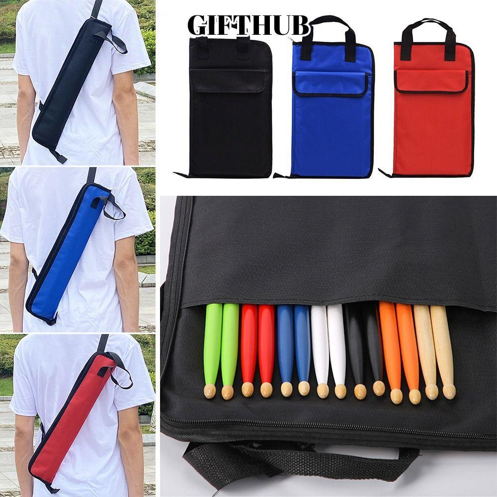 LULLABY Drumstick Storage Pouch, Drum Sticks Bag, Durability ความจุขนาดใหญ่หนากันน้ํา Drum Stick Hol