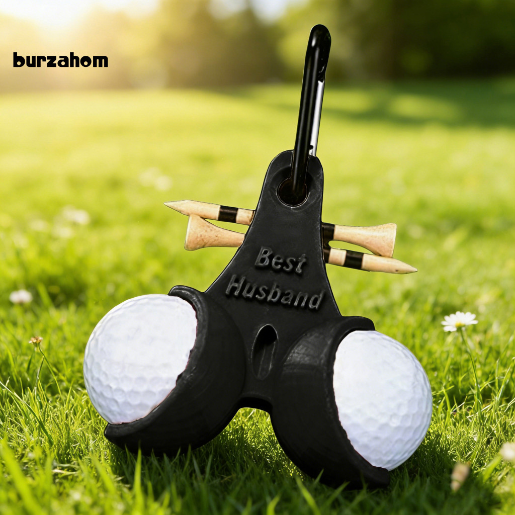 BUR_ อุปกรณ์เสริมกอล์ฟ 3d พิมพ์กอล์ฟ Tee Holder 3d พิมพ์ผู้ถือลูกกอล์ฟคลิปถือ 2 ลูก Tees แบบพกพาอุปก