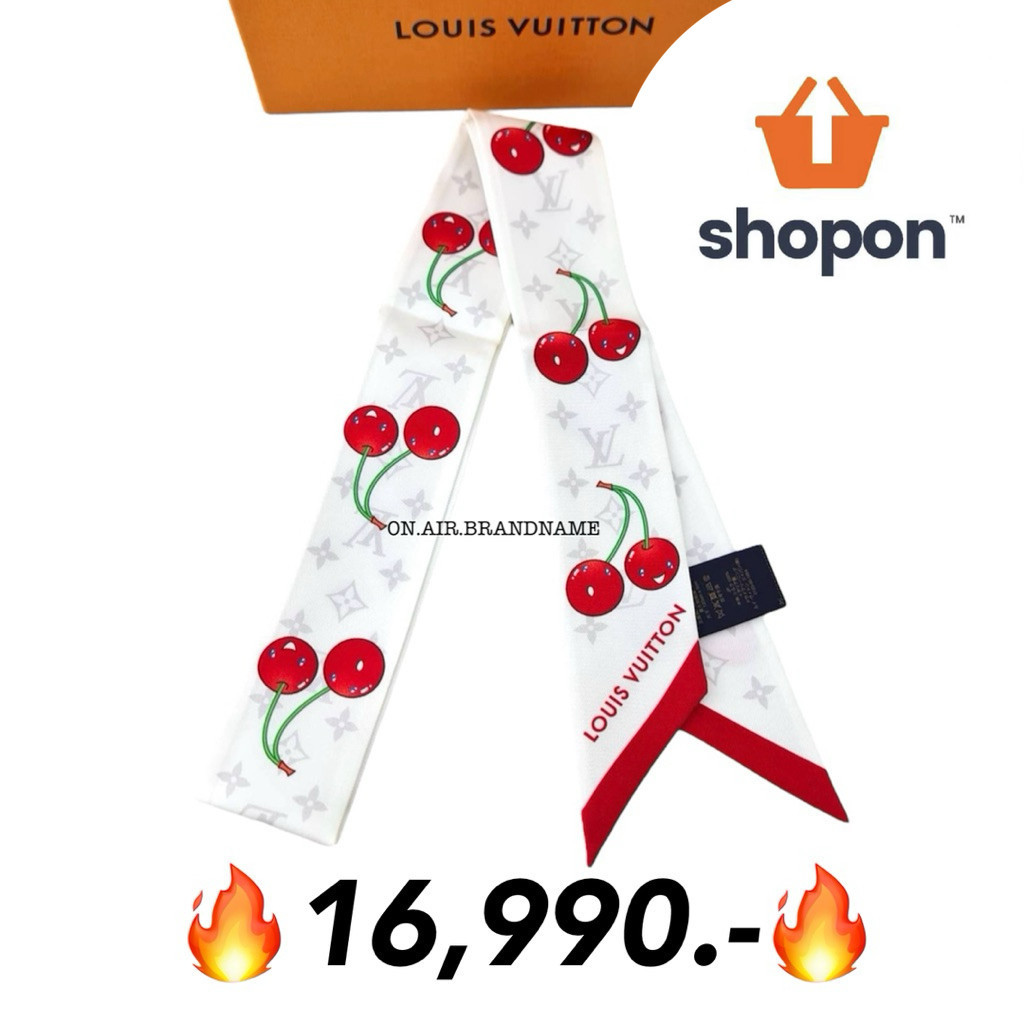 New LV x TM cherry twilly bandeau ผ้าสารพัดประโยชน์