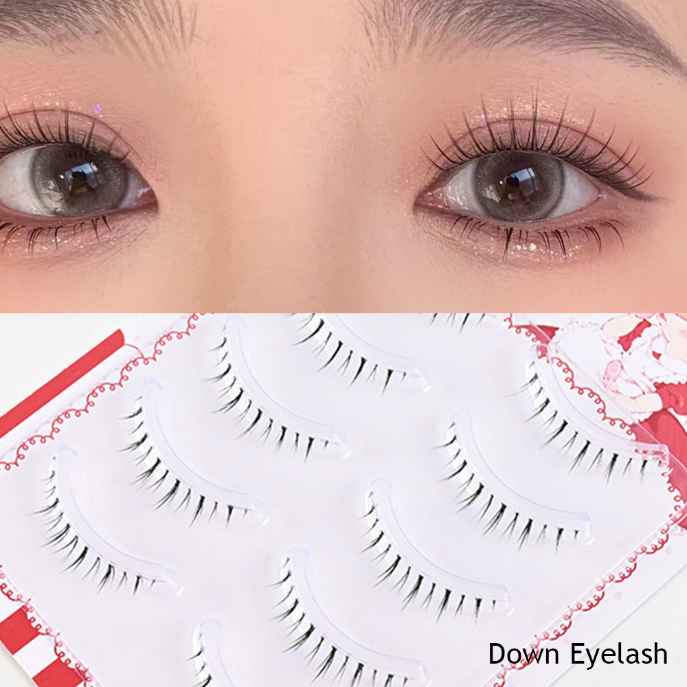 ก้านใสใต้ขนตามังงะขนตาธรรมชาติขยายแต่งหน้าทุกวัน 5 คู่ Wispy Cross - รูปที่ 5