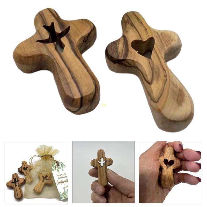Yu Hand Held Olived Cling Crosses Praying Holding Crosses Hand Held Palms Crosses Christian