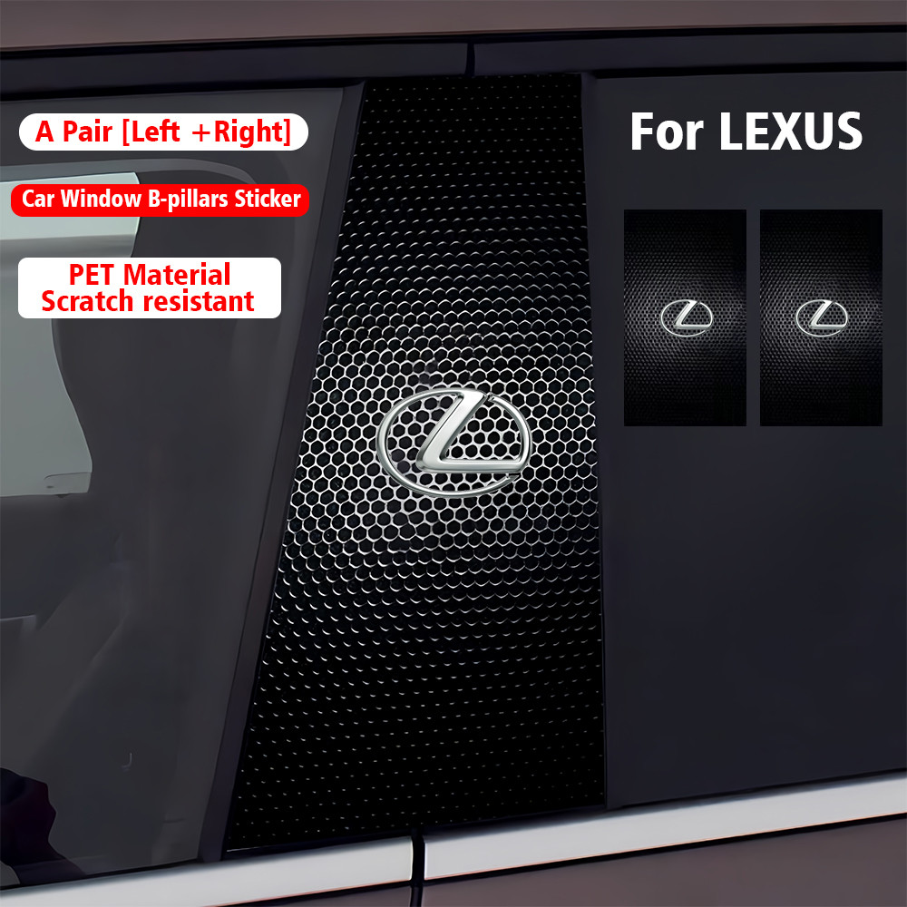 2PCS รถคอลัมน์ศูนย์สติกเกอร์ B คอลัมน์ป้องกันฟิล์มกันน้ําสําหรับ Lexus ES LBX LC LS NX RX RZ UX Anti