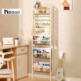 NBSail ชั้นเก็บของแบบแคบ 4 ชั้นแบบบางโดยไม่ต้องเจาะสำหรับห้องครัวห้องน้ำระเบียงประหยัดพื้นที่