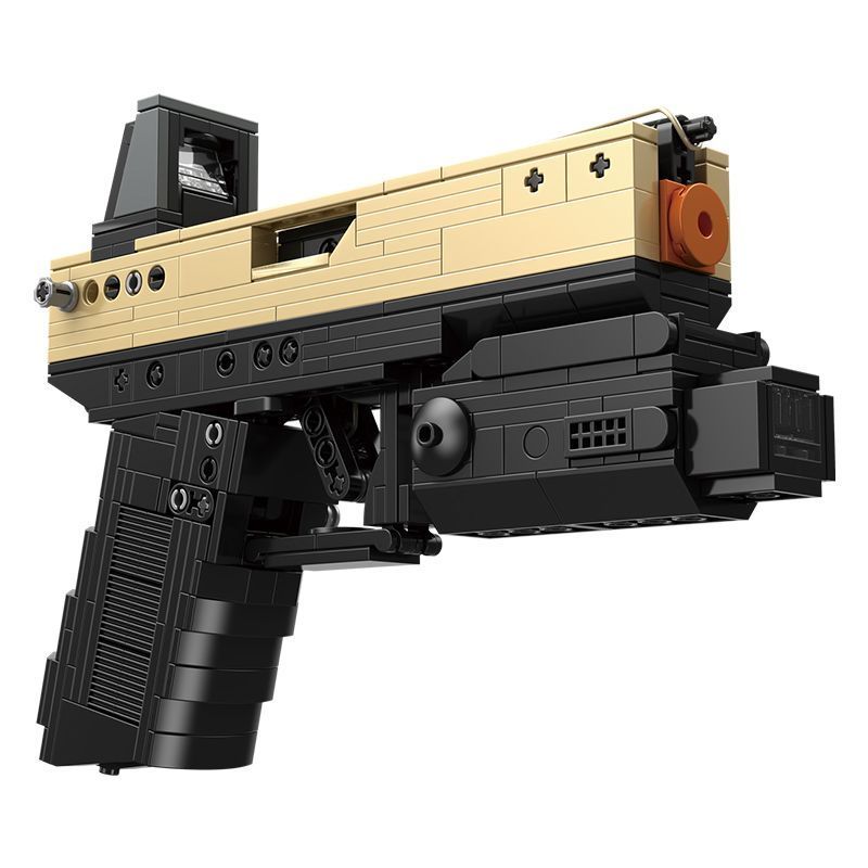 เข้ากันได้กับเลโก้บล็อกตัวต่อ Glock Desert Eagle Pistol Launchable MOC ประกอบของเล่นเพื่อการศึกษาเด็