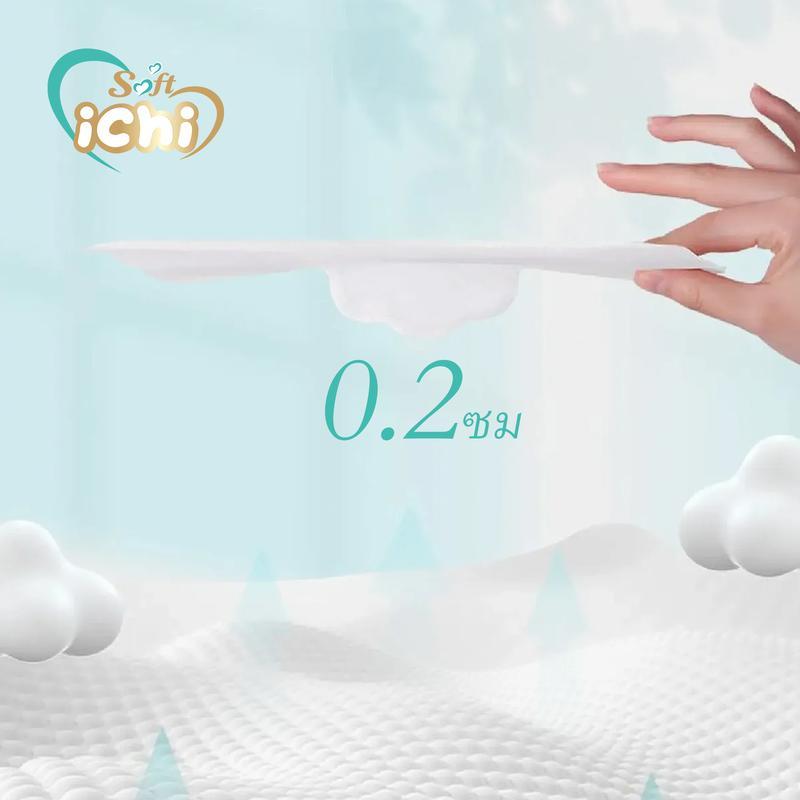 [ซื้อ 5 แถม 1] ichi ผ้าอนามัย แบบกระชับ ผ้าอนามัย กลางวันแบบกระชับ สลิมมีปีก 24 ซม. หนานุ่ม มามาก โซ