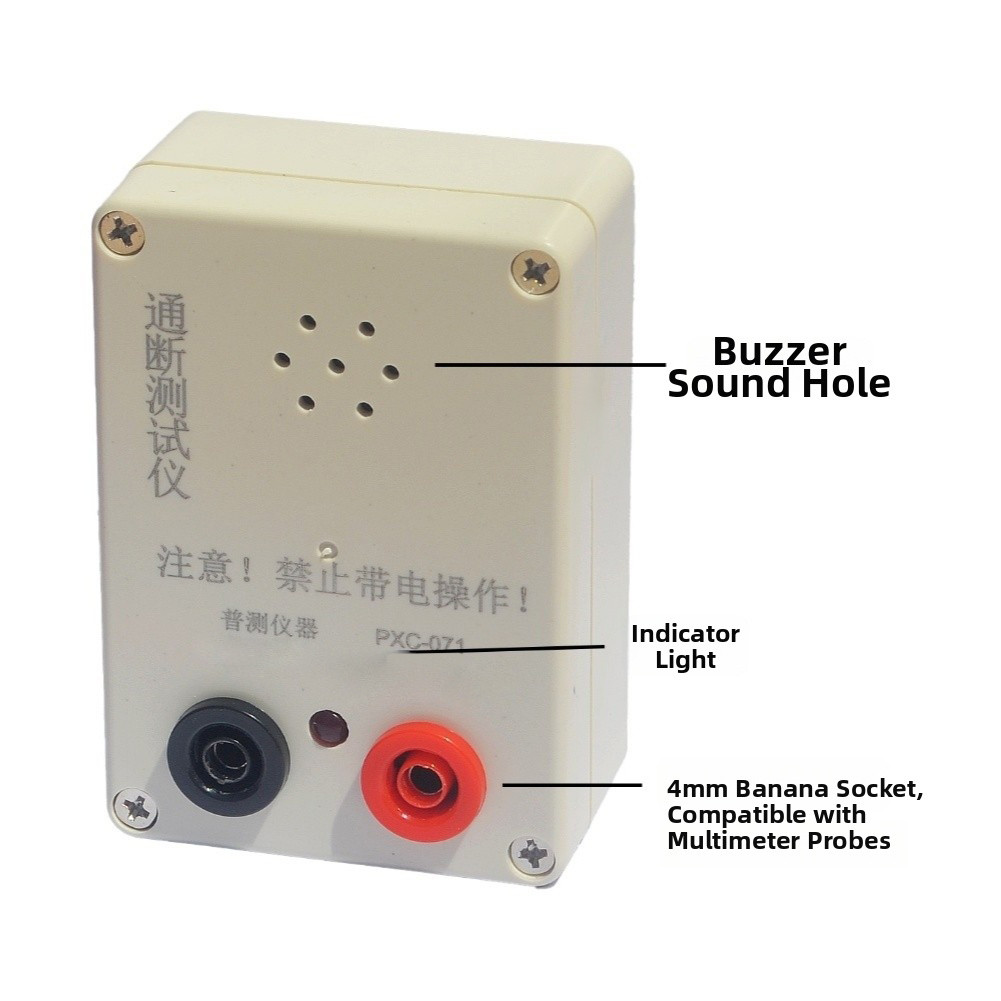 9V Buzzer Tester Audible Buzzer ~ 100dB ไฟ LED ตัวบ่งชี้แบตเตอรี่ 9V ในตัว