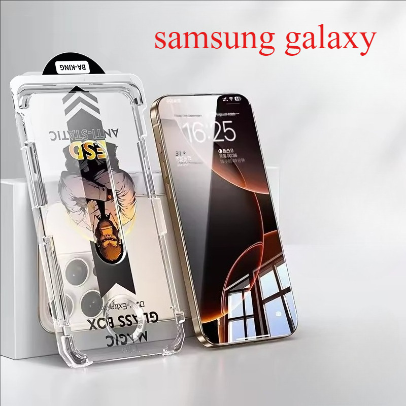 HOCE HD ฟิล์มกระจกนิรภัยฟิล์มอัตโนมัติ Sticking สําหรับ Samsung S26 S25 S24 S23 S22 A56 A55 A36 Matte Anti-Spy ป้องกัน Peeping โทรศัพท์ด้านหน้าฟิล์ม