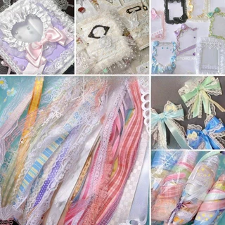 10 หลา Vintage ลูกไม้ริบบิ้นผ้า Trim DIY Bow Knot ตกแต่งอุปกรณ์เย็บผ้าสําหรับห่อของขวัญ 0.6-5 ซม.กว้าง