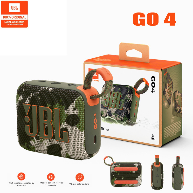 J-BL Go 4 Ultra Portable Bluetooth Speaker with Built-in Battery Mic IP67 Waterproof Speaker Wireles
