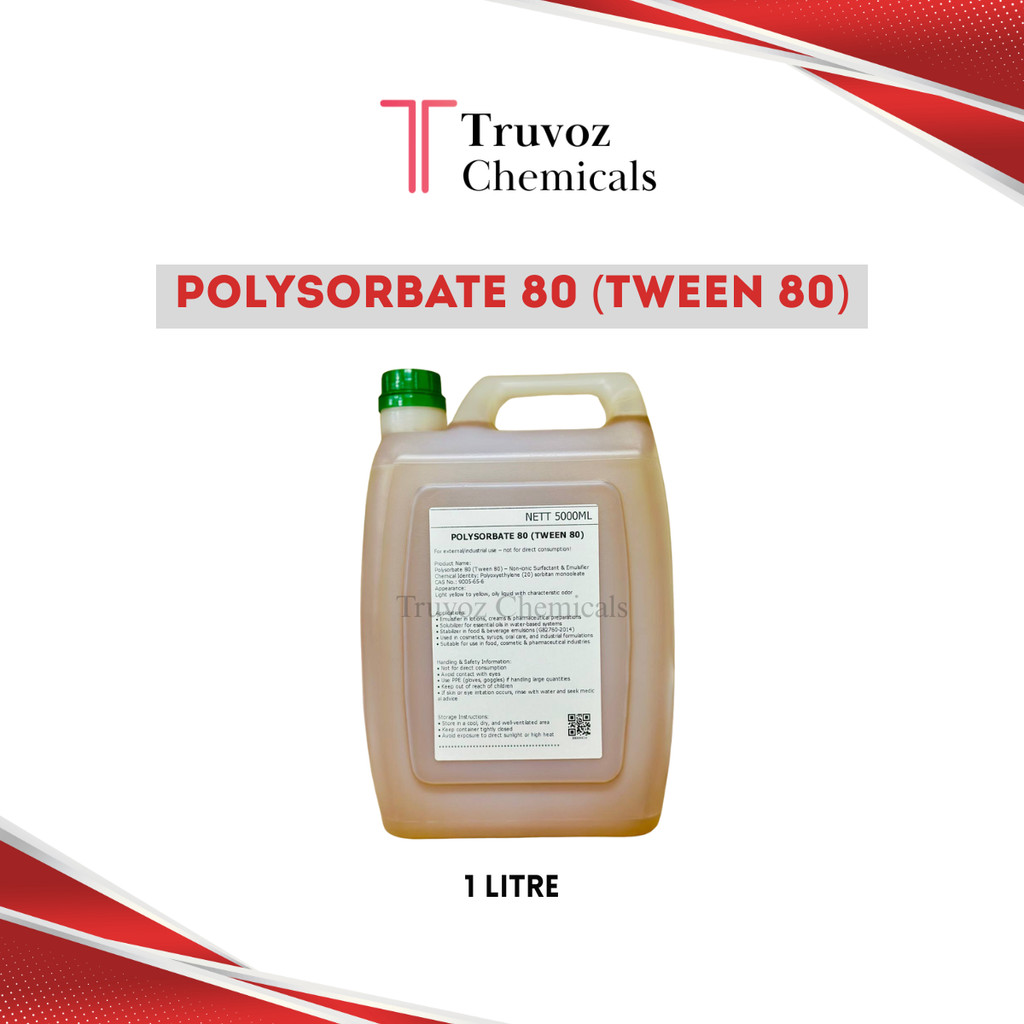 5 LITRE Polysorbate 80 / Tween 80 (สาย山80) – Food Grade Emulsifier | ตัวแทนเปียก | Solubiliser | ช่ว
