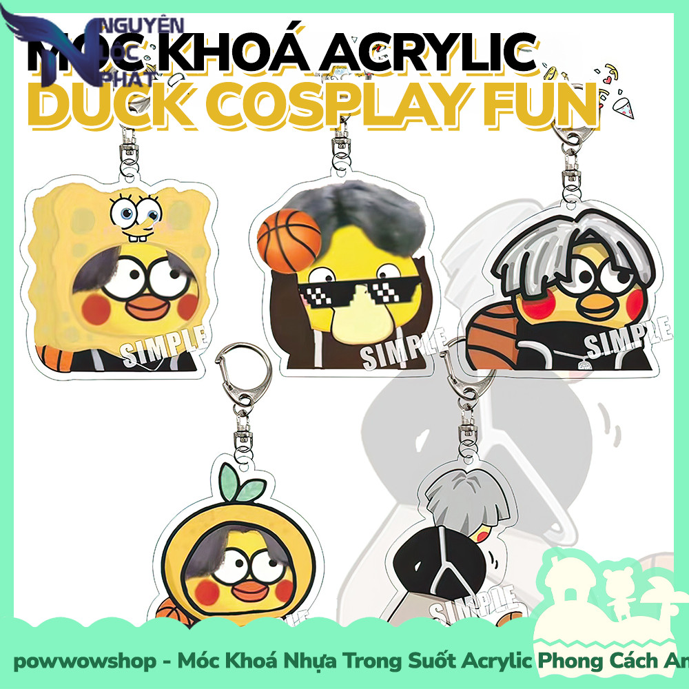 [มีจําหน่ายในเวียดนาม-ด่วน] พวงกุญแจพลาสติกใสอะคริลิคพร้อมตัวการ์ตูนเป็ดตลกคอสเพลย์ตลก nlp