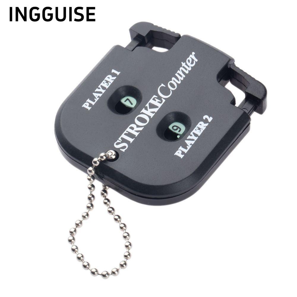 INGGUISE 2 ชิ้น Golf Score Counter สีดําสองหลัก Mini Putt Score Counter