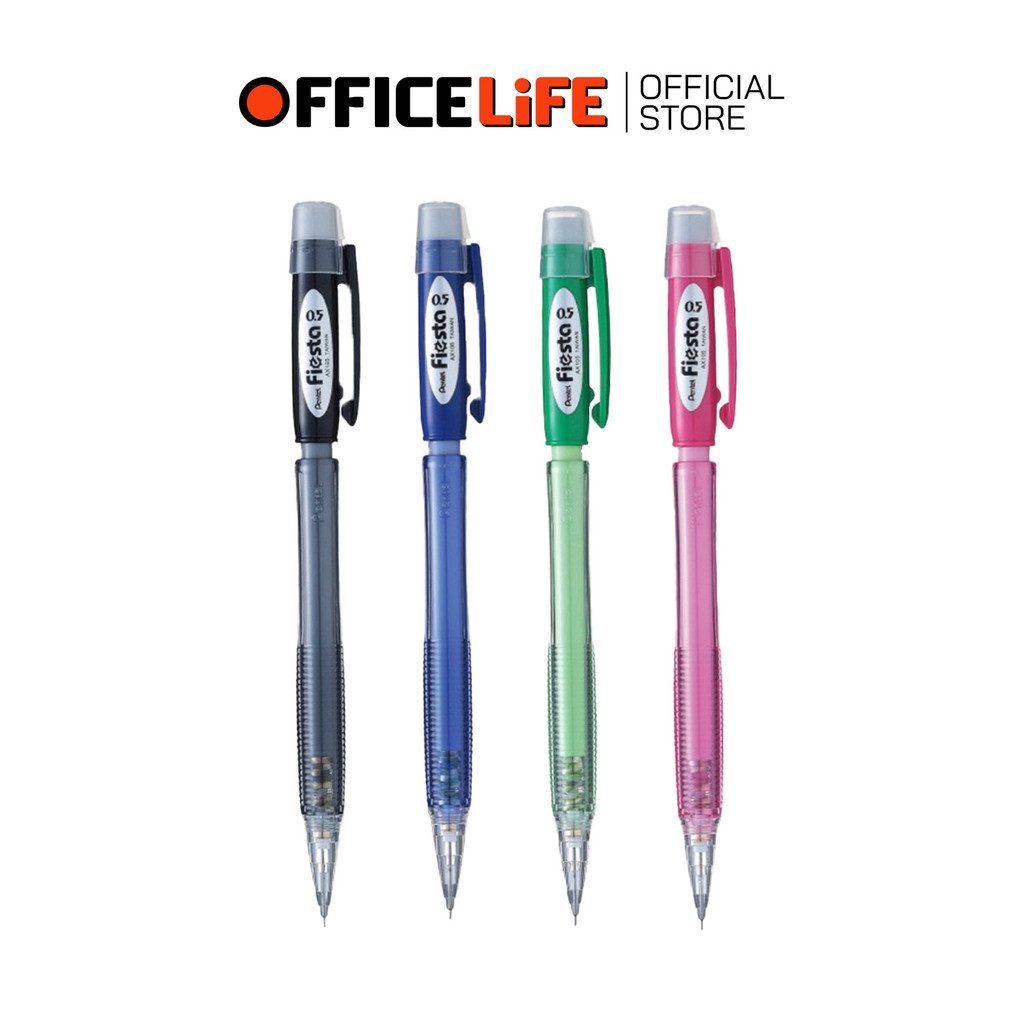 Pentel (เพนเทล) ดินสอกด ดินสอ รุ่น Fiesta AX105 ขนาด 0.5 สุ่มสี ( จำนวน 1 แท่ง )