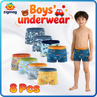 กางเกงชั้นในเด็ก 8 คู่ ดีไซน์การ์ตูน ระบายอากาศ ป้องกันแบคที…
