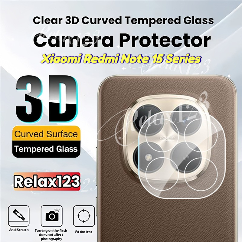 Redmiหมายเหตุ15 Pro + 5G 2025 HD Clearกลับกล้องเลนส์สําหรับXiaomi Redmi Note15 Note15Pro Redmi Note15 Pro Plus 4G 5G 2025 3Dกล้องเลนส์ปกหลังProtector