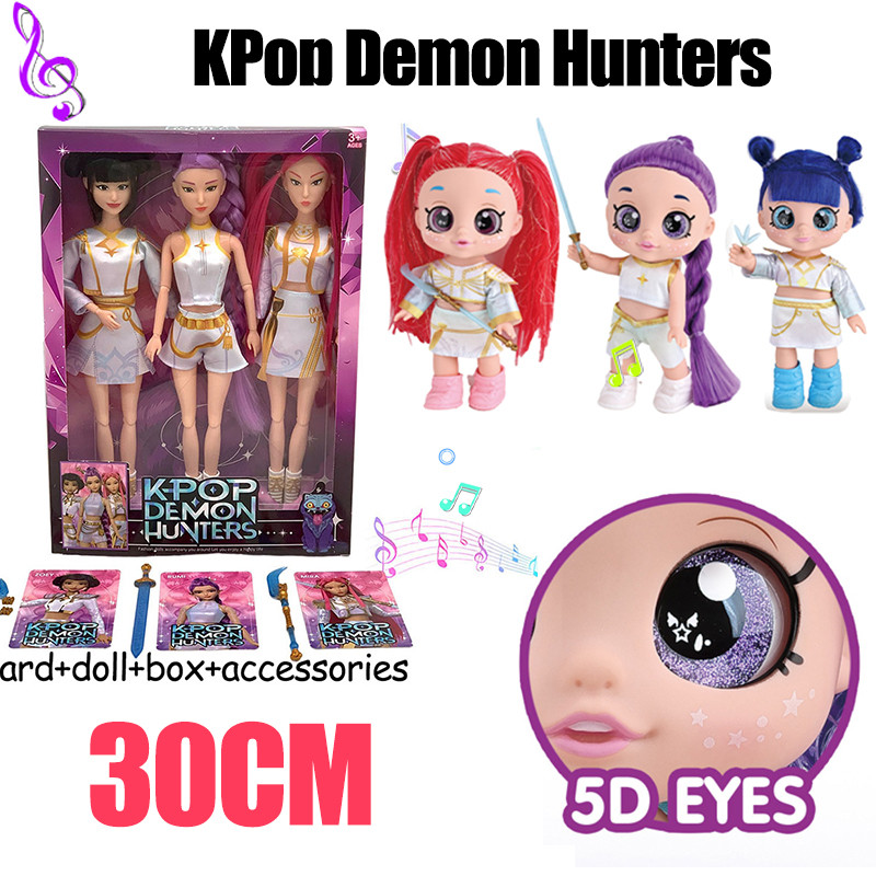 KPop Demon Hunters Rumi Action Figure Rumi Zoey Mira ตุ๊กตาข้อต่อที่สามารถเคลื่อนย้ายได้ของเล่น [พร้