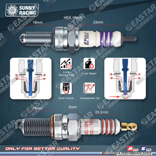 ✅ หัวเทียนแต่ง UMA ปลั๊กจุดประกาย สําหรับ ไอริเดียมคู่ RAIDER, NMAX, Aerox, CLICK, RS150, GSX, เราเตอร์, Aerox, Mio