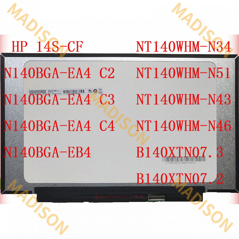 14 นิ้ว 30 พิน 14s-cf N140BGA-EA4 c2 c3 c4 N140BGA-EB4 NT140WHM-N34 / N51 / N43 / N46 b140xtn07.3s 1