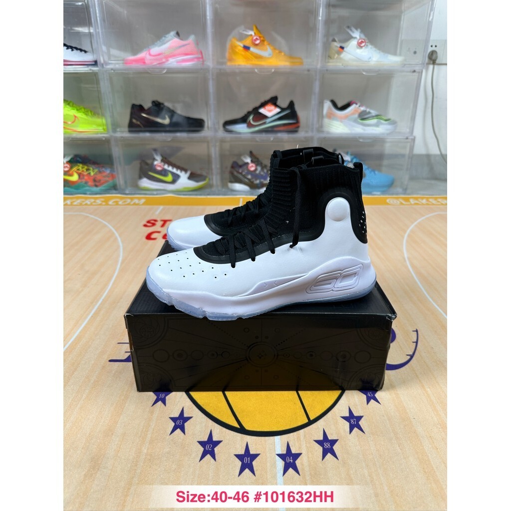 รองเท้าบาสเก็ตบอลทรงสูง New Curry 4 สไตล์ย้อนยุค แฟชั่นใหม่