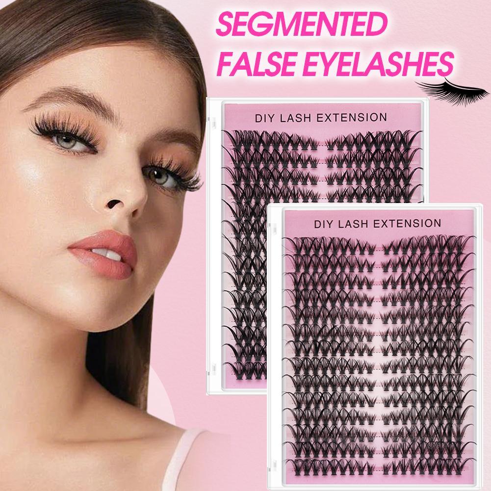 Dingsen ขนตาปลอม Segmented Hair Hot Melt 30p40p50p80p14 แถว H0z1