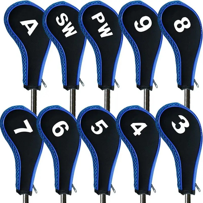 Cover Golf Putter Accessories Zipper Golf Iron Covers Set Golf Club Cover Golf Headcovers Golf Head 