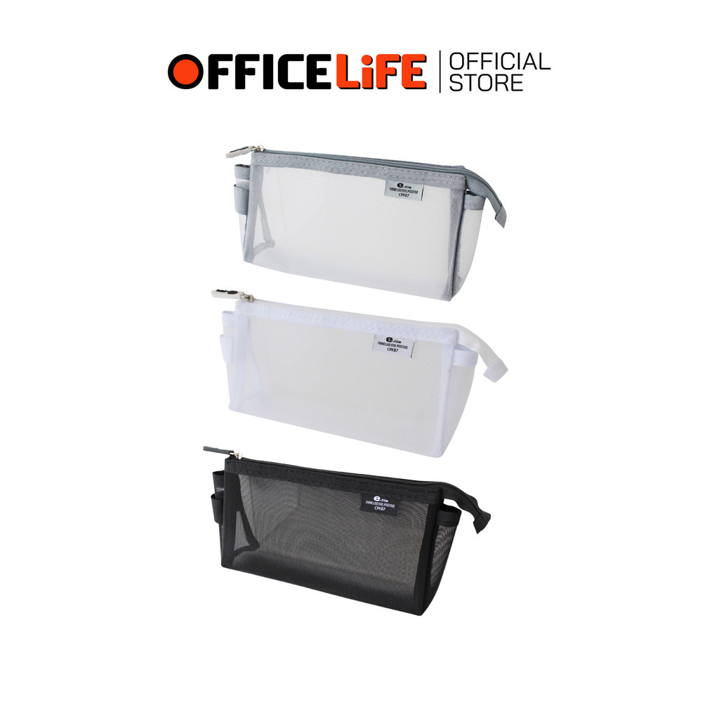 E-FILE (อีไฟล์) กระเป๋าดินสอ กระเป๋า คูชชี่ รุ่น CPK87 ขนาด 10×20×5 ซม. (1 ใบ / สุ่มสี)