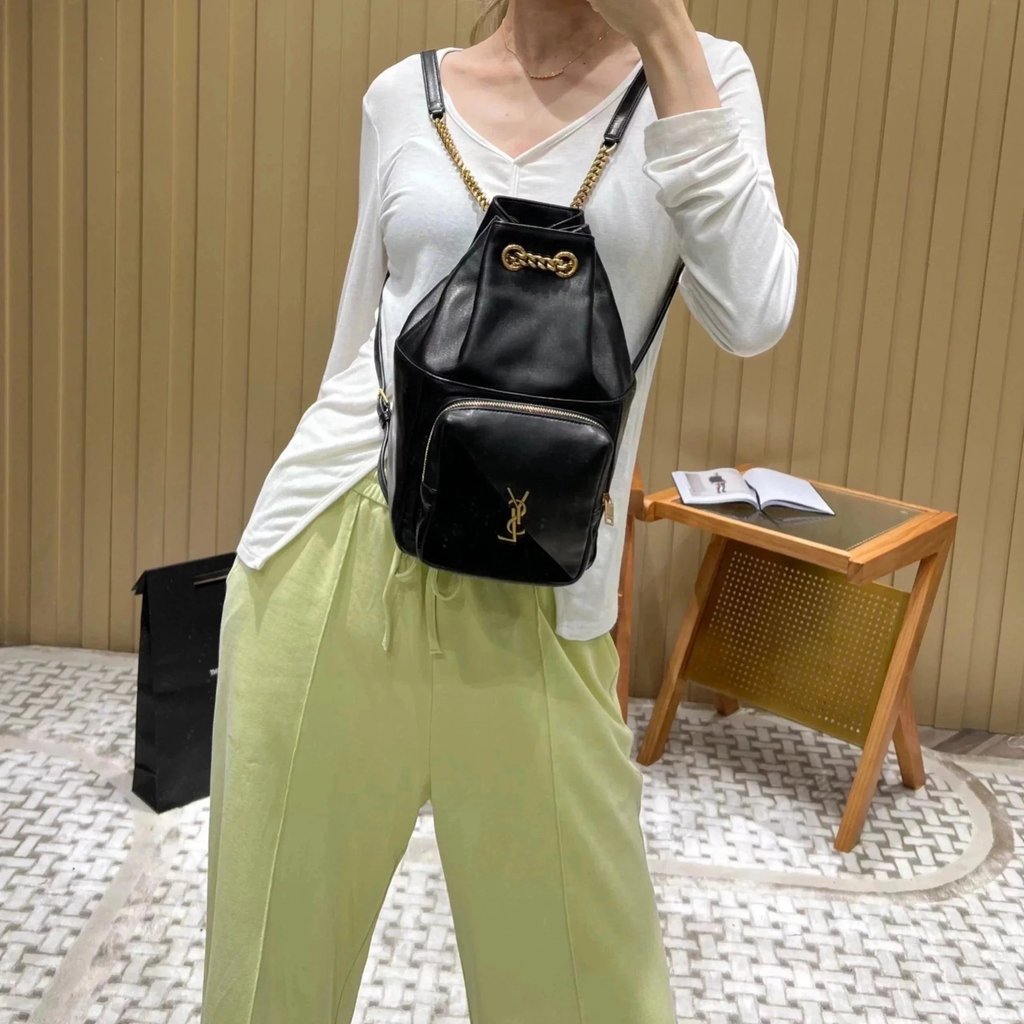 YSL/Saint Laurent [Ned Bags] Daigou Level Spring New Style Series Y * SL Original Leather Lambskin j
