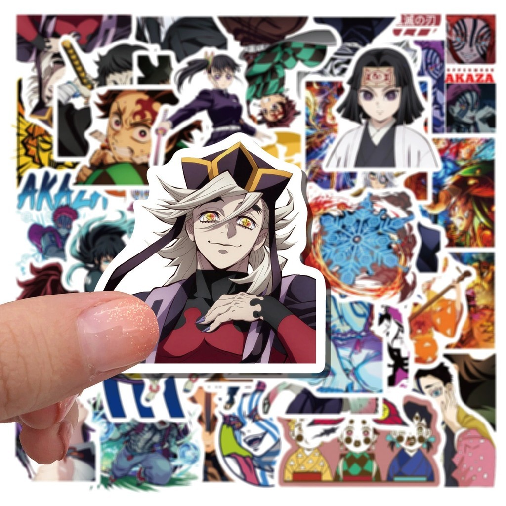 สติกเกอร์ดาบพิฆาตอสูร 50ชิ้น ภาคปราสาทไร้ขอบเขต Japan Anime Demon Slayer Infinity Castle Sticker