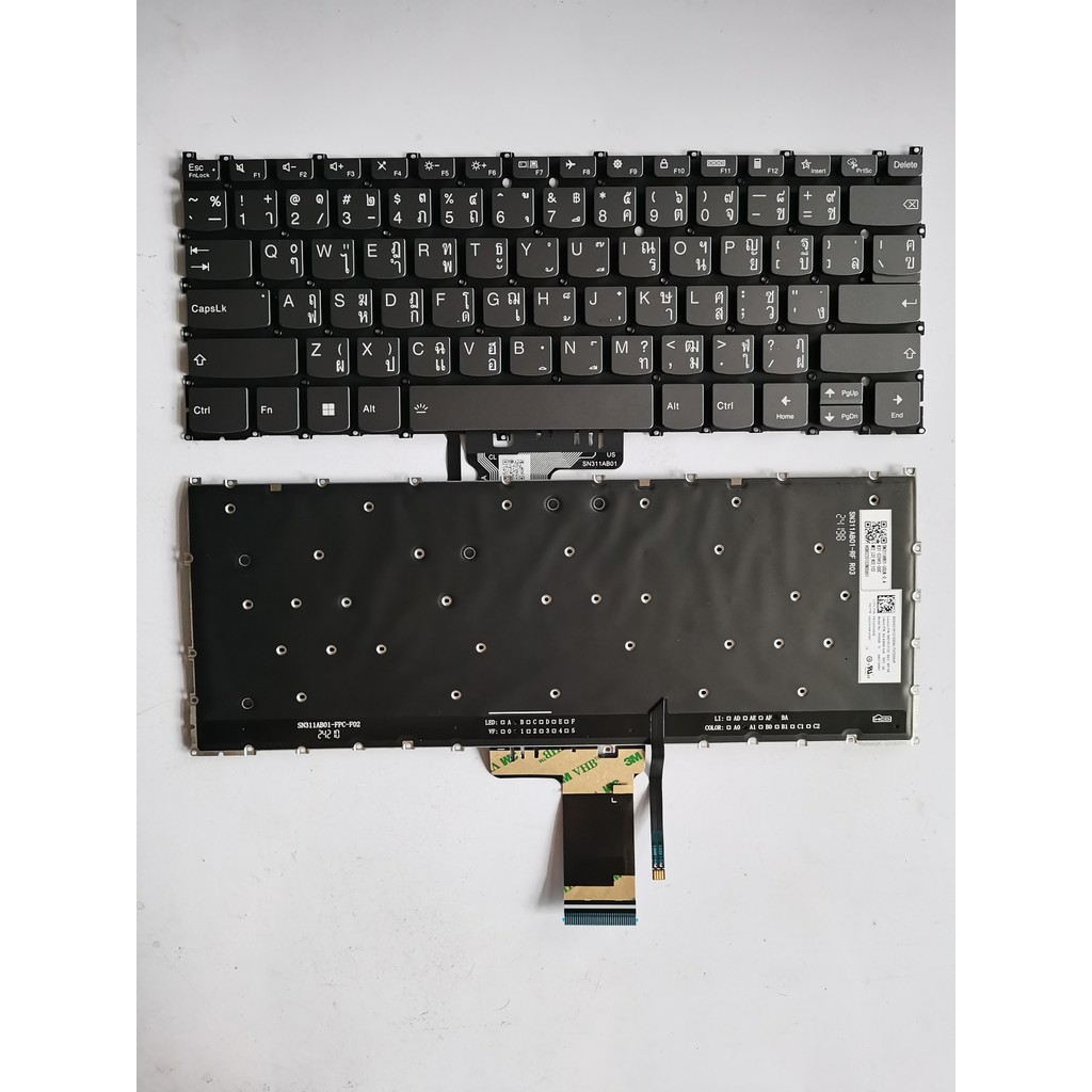 แป้นพิมพ์สําหรับ Lenovo Yoga 7 14IRL8 14ARP8 Yoga 7 2-in-1 14AHP9 14IML9 พร้อม LED ไทย
