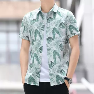 ฮาวายเสื้อแขนสั้นพิมพ์ดิจิตอลโพลีเอสเตอร์สำหรับผู้ชายและผู้หญิง M-3XL เทศกาลสงกรานต์