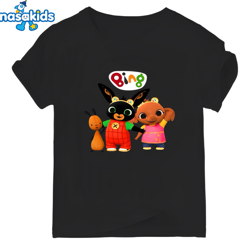 เสื้อยืดลายบิงโมติฟ สไตล์อินเทรนด์ เสื้อแขนสั้นใส่ได้วัน.daily wear for kids aged 2-16