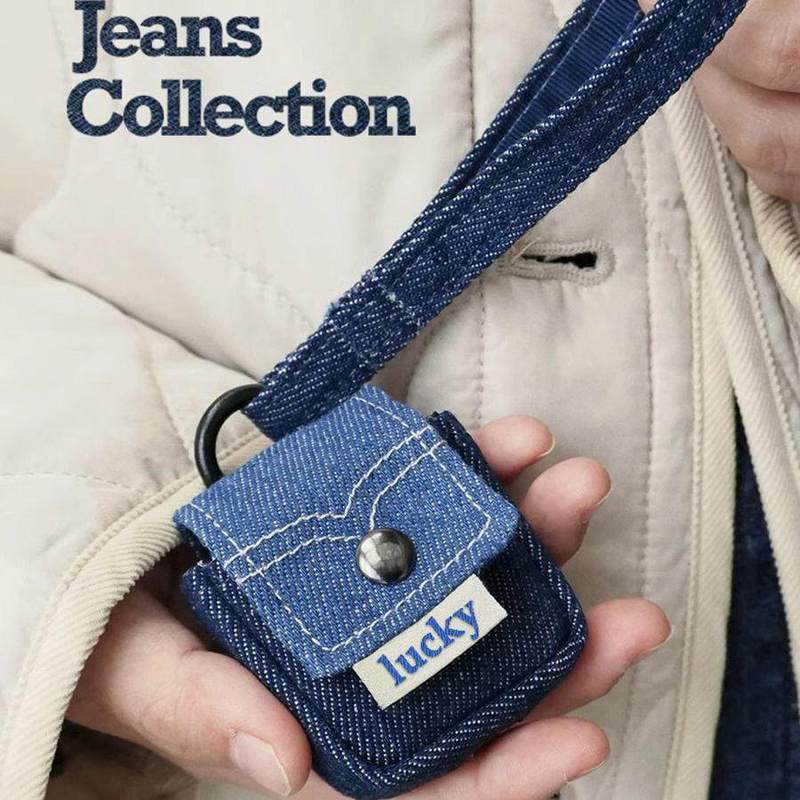 Jabra Elite8Active/Elite 75T/Elite3 หูฟังป้องกันกรณี Soft Case ชาร์จกรณีป้องกัน Denim