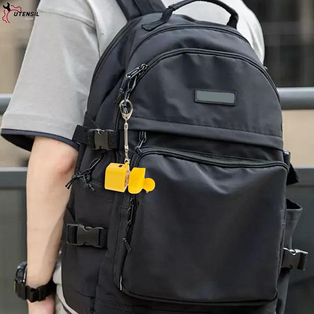 2 ชิ้นเป็ดเคี่ยวพวงกุญแจประเภท C กด Light Up แขวนเครื่องประดับสําหรับกระเป๋าสตางค์กระเป๋าเสื้อผ้า SH