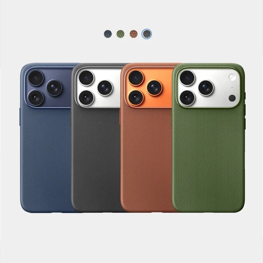 หรูหราบางเฉียบN52 Magnetic Techทอเคสโทรศัพท์สําหรับiPhone 17Pro 17 Pro Max 3Dสานเนื้อโลโก้ปกหลังด้านข้างในตัวTouch Aiปุ่มปลอกกันกระแทก