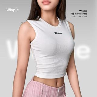 Wispie Top Tier Tanktop | Atasan Kaos Basic Crop Singlet Shirt Wanita